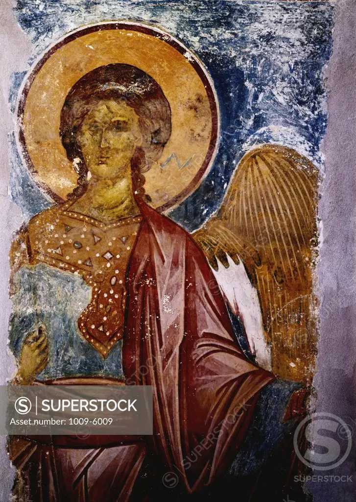 The Angel from St. Phenohout Monastery  Dionysij (c. 1440-after 1503/ Russian) Fresco 