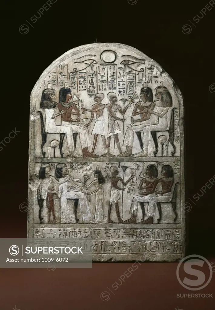 The Tomb Stone  15th Century, B.C.,  Artist Unknown Egyptian  Stone Carving  Hermitage Museum, St. Petersburg 