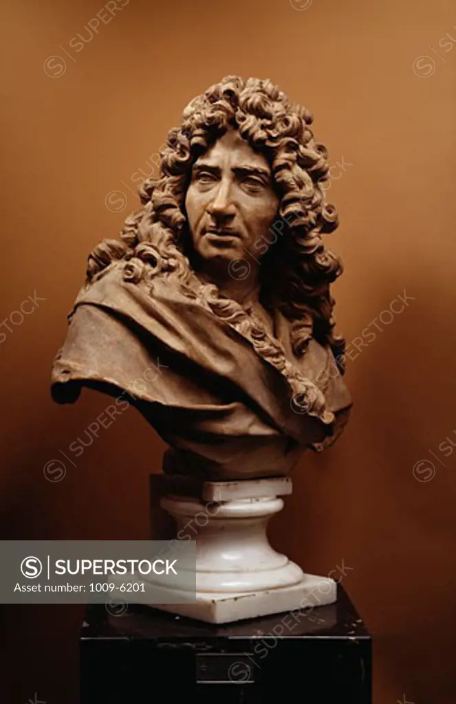 Portrait Of Minyar Antoine Coysevox (1640-1720 French) Sculpture State Hermitage Museum, St. Petersburg, Russia