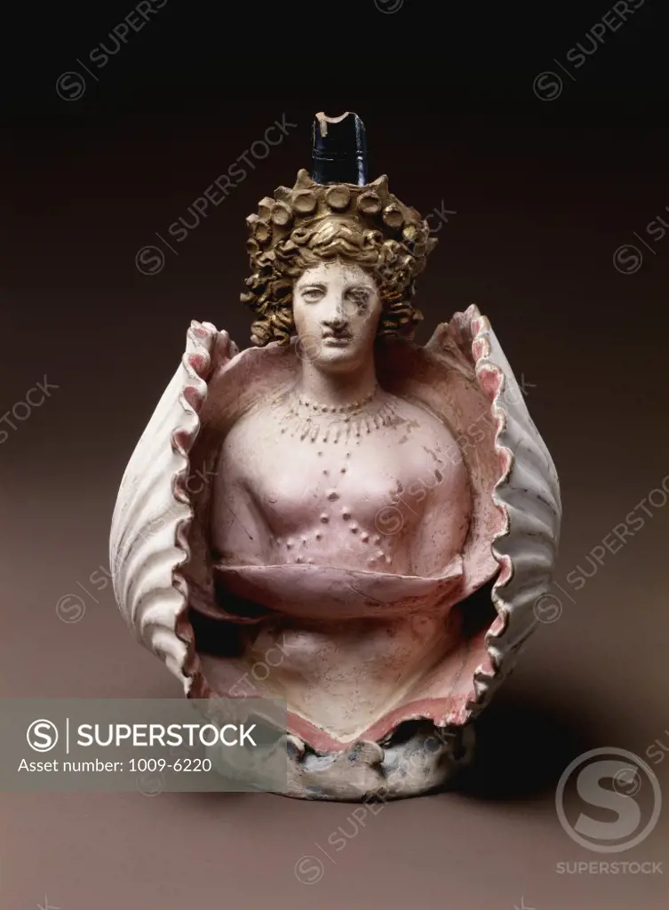 Aphrodite Vessel  5th Century B.C.,  Sculpture  Hermitage Museum, St. Petersburg 