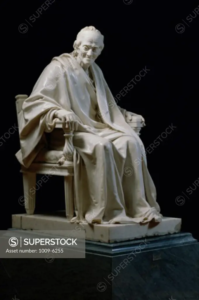 Voltaire Jean-Antoine Houdon (1741-1828 French) Marble Hermitage Museum, St. Petersburg, Russia