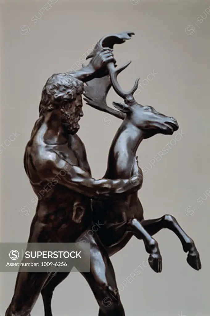 Hercules And Keryneisky Doe (detail) Bolognese School (16th Century) Bronze Sculpture State Hermitage Museum, St. Petersburg, Russia