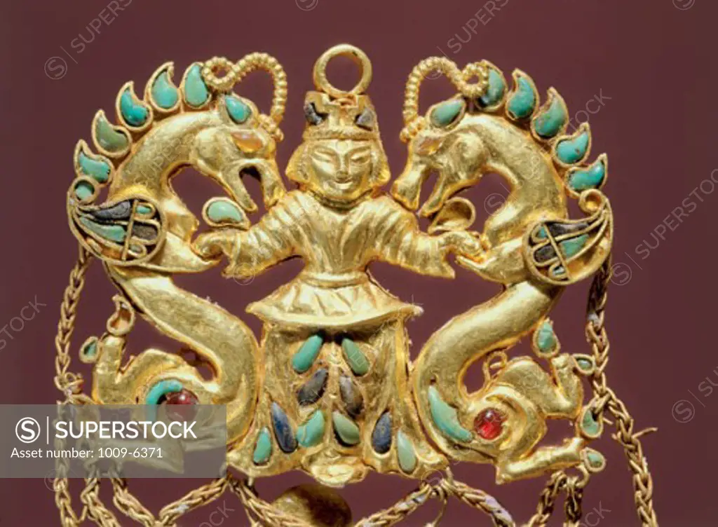 Bactrian Gold: Ruler & Dragon Pendant (Detail) Artist Unknown Kabul Museum, Afghanistan 