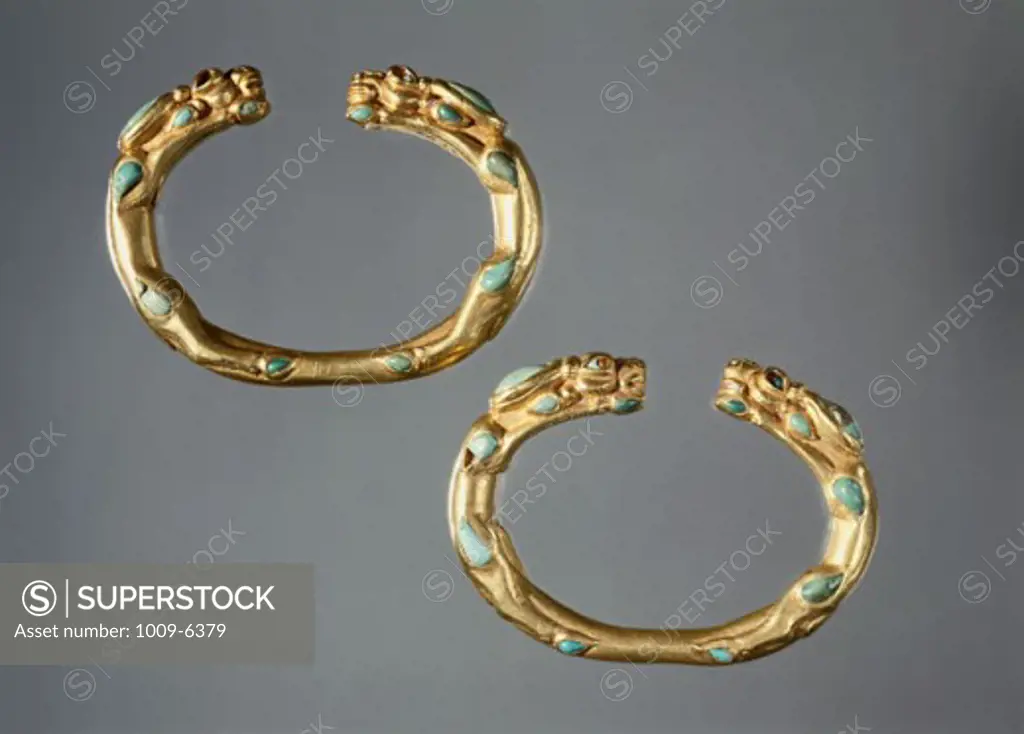 Bactrian Gold: Bracelets with Antelope Terminals Artist Unknown Kabul Museum, Afghanistan 