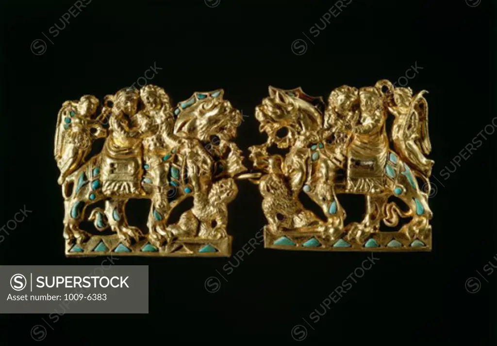Bactrian Gold: Clasps with Amorous Scene Artist Unknown Kabul Museum, Afghanistan 