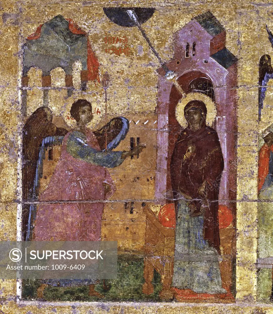 The Annunciation 14th Century Artist Unknown Icon Cathedral of St. Sophia Novgorod, Russia Tempera on wood
