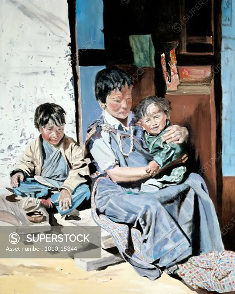 The Hostess and the Children by Carl Berman, 1915-1990