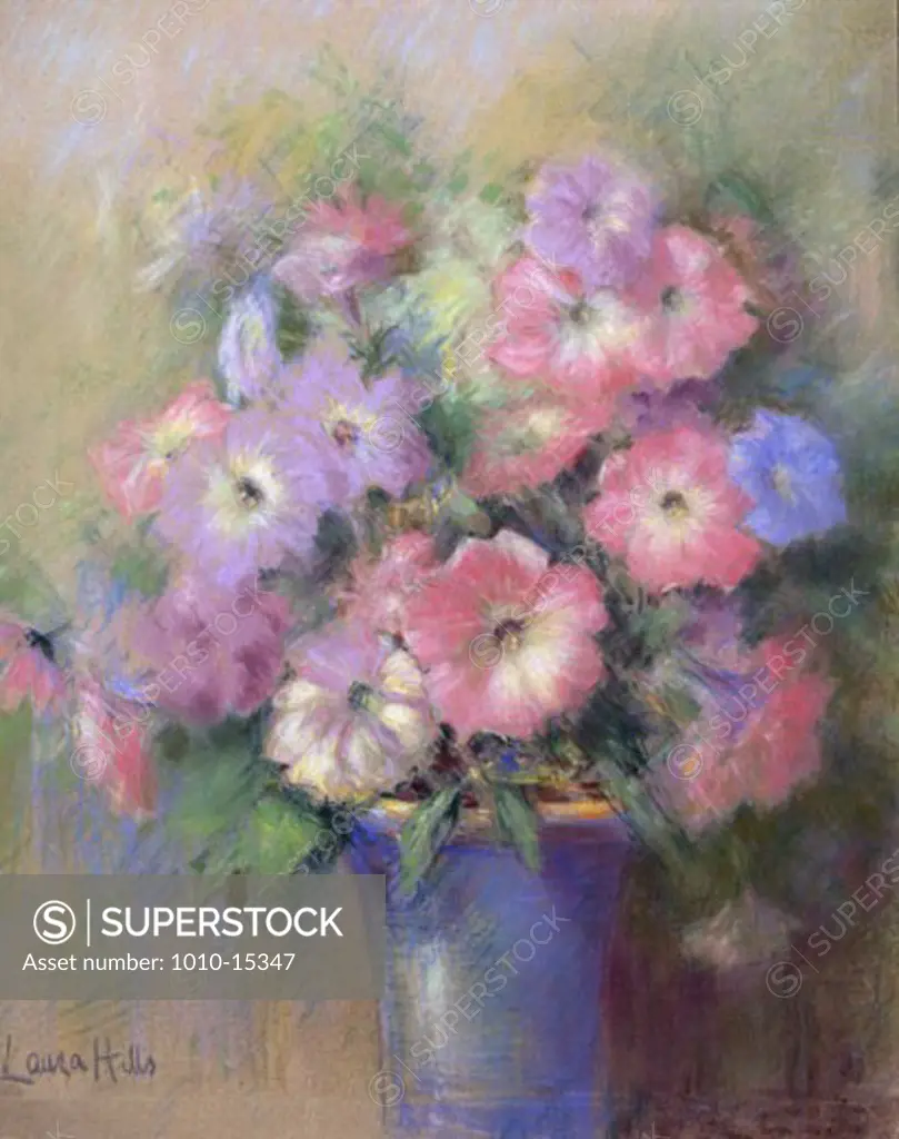 Floral Still Life by Laura Coombs Hills, pastel, 1859-1952