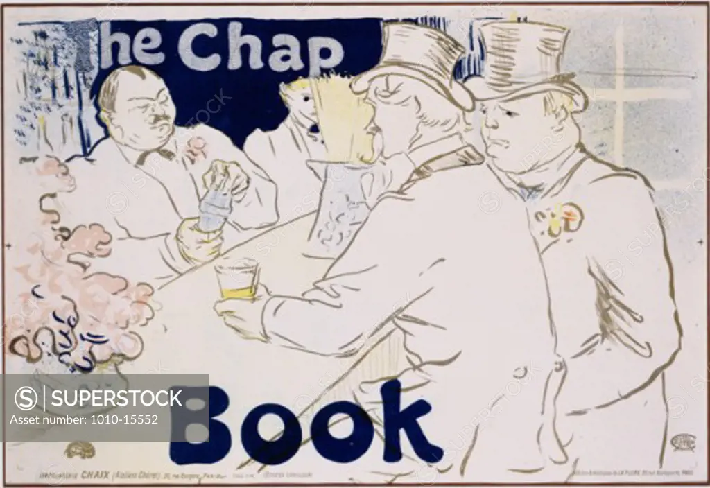 Irish & American Bar, Rue Royale: The Chap Book  1892 Henri de Toulouse-Lautrec (1864-1901 French) Lithograph 