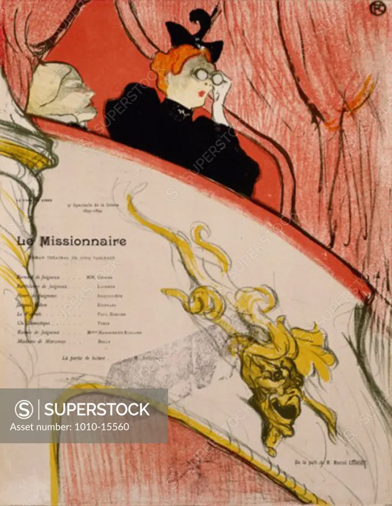 La Loge Au Mascaron Dore Henri de Toulouse-Lautrec (1864-1901 French) 