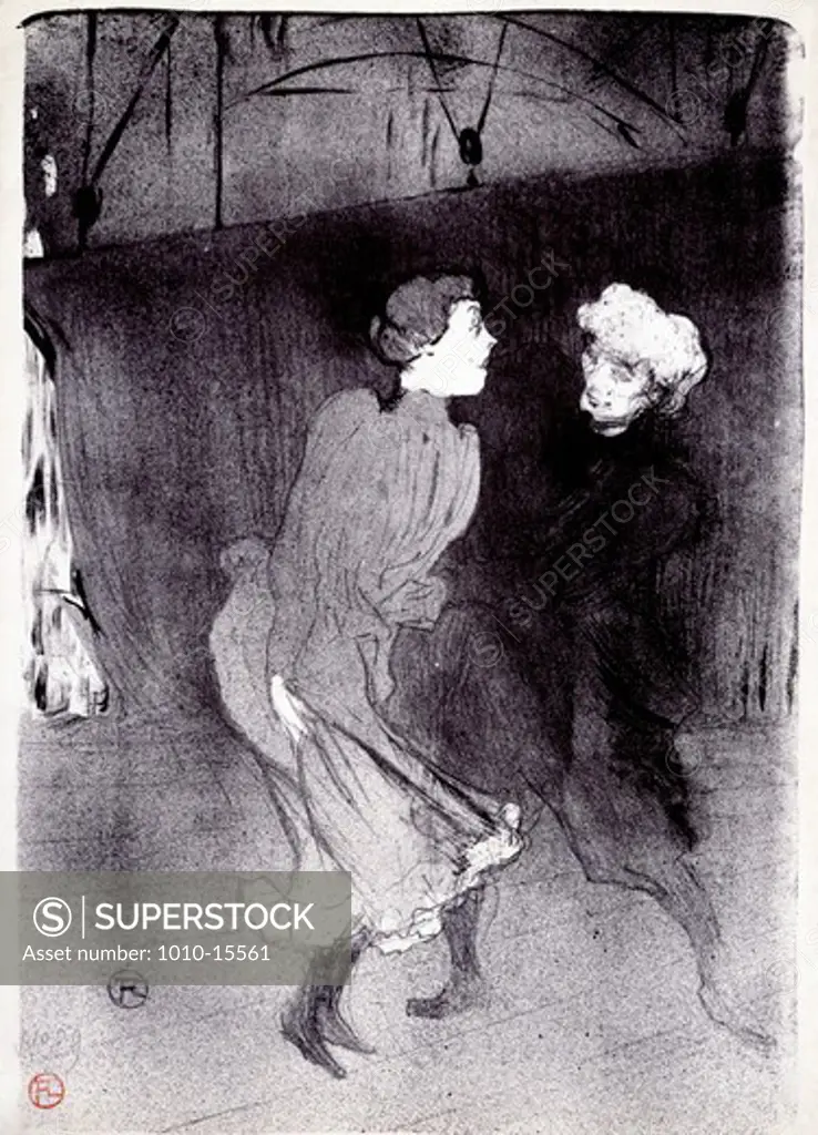 Repeition Generale aux Folies Bergere: Emilienne D'Alencet Mariquita by Henri de Toulouse-Lautrec, 1864-1901