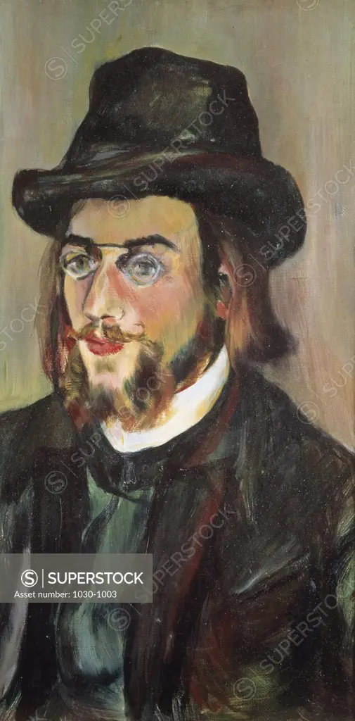 Portrait of Erik Satie (1866-1925) ca. 1882 Suzanne Valadon (1867-1938/French) Oil on canvas National Museum of Modern Art, Paris, France   