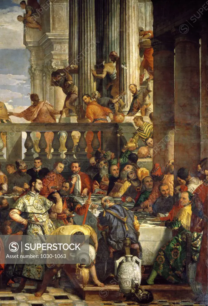 The Wedding Feast at Cana  (Detail)  (Les Noces de Cana) Veronese (Paolo Caliari) (1528-1588 /Venetian) Musee du Louvre, Paris 