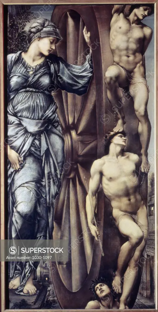 The Wheel of Fortune 1883 Edward Burne-Jones (1883-1898 British) Oil on canvas Musee d'Orsay, Paris, France