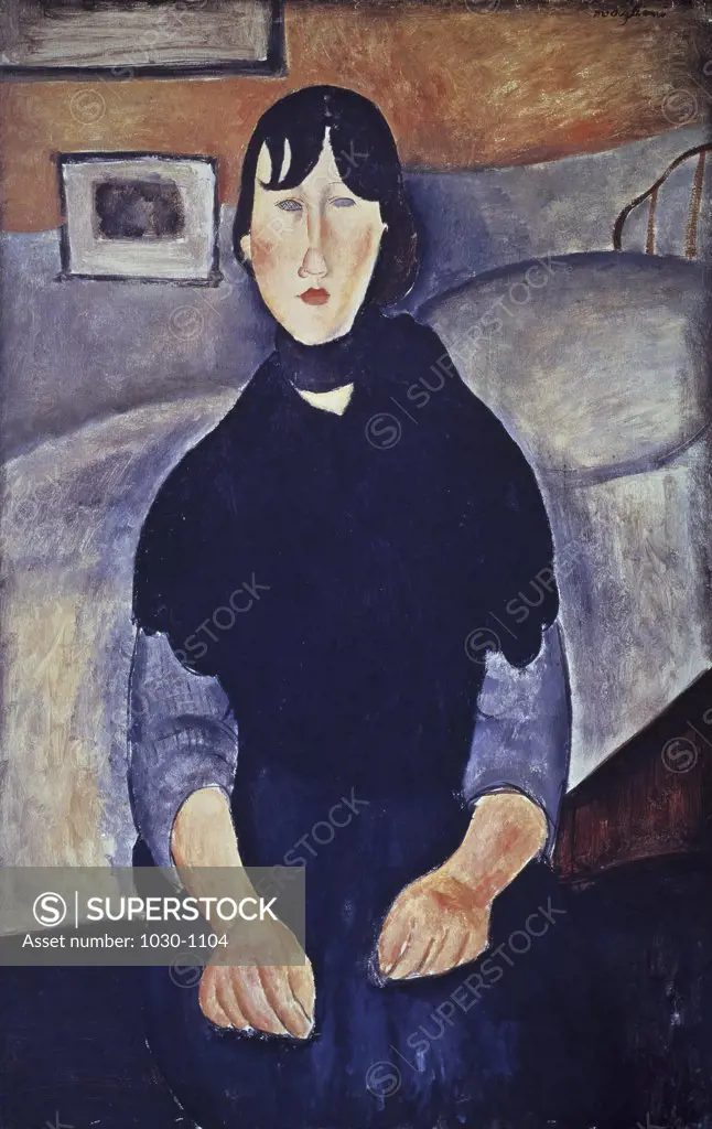 La Fille du Peuple (Germaine Lable, Daughter of the Porter of Max Jacob) Amedeo Modigliani (1884-1920 Italian) Oil on Canvas