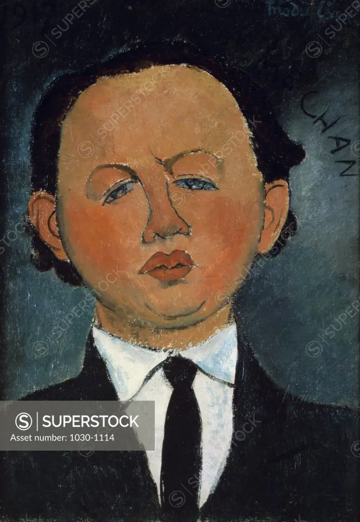 Oscar Miestchaninoff  1917 Amedeo Modigliani (1884-1920 Italian) Oil on canvas  Perls Galleries, New York