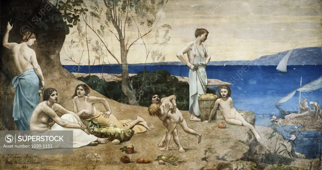 Sweet Country 1882 Pierre Puvis de Chavannes (1824-1898 French) Oil on canvas Musee Bonnat, Bayonne, France