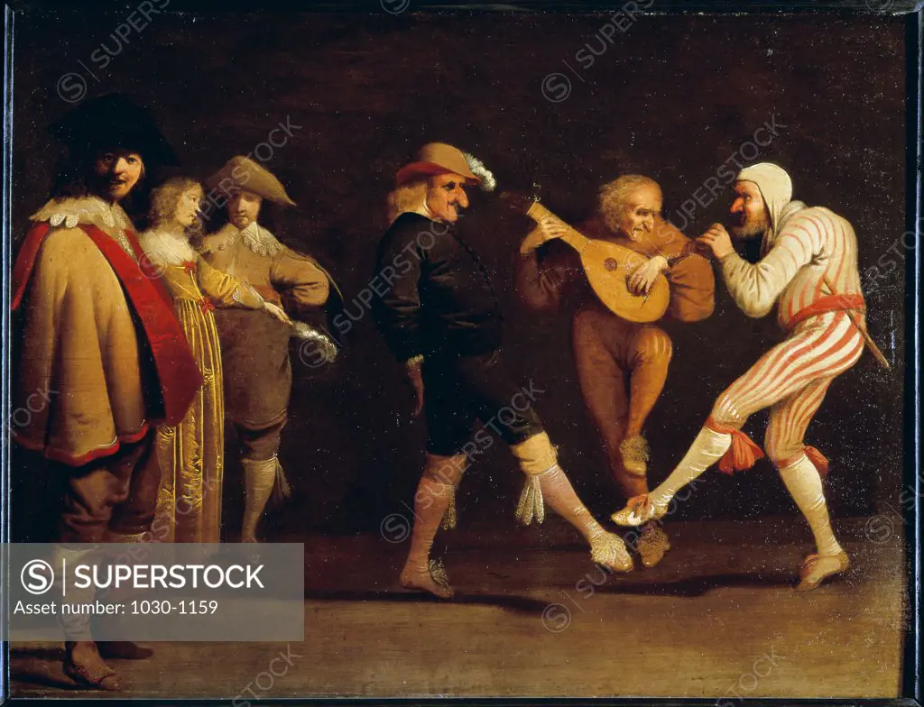 Farceurs Dansants Jokers Dancing Pieter Jansz Quast (1606-1647 Dutch) Oil On Canvas Comedie Francaise, Paris, France
