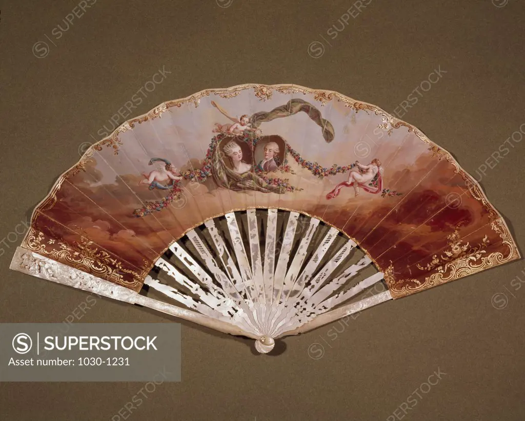 Fan, Marriage of the Count of Provence (Future Louis XVIII) with Marie-Josephine of Savoy Anonymous 