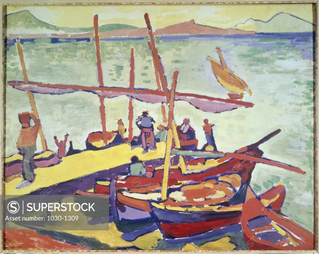 The Boats  (Les Barques)  1904  Oil on Canvas  Andre Derain (1880-1954/French)   Private Collection, Paris    