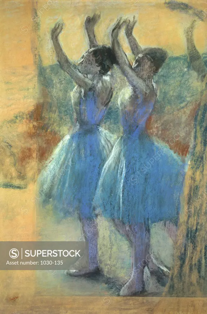 Two Blue Dancers  Edgar Degas (1834-1917/French)  Pastel Von der Heydt Museum, Wuppertal, Germany  