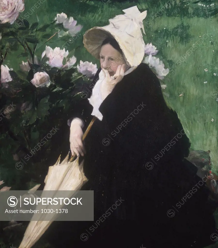 Portrait of the Artist's Mother  1890  Jacques-Emile Blanche (1861-1942/ French)   Oil on Canvas Musee des Beaux-Arts, Rouen     