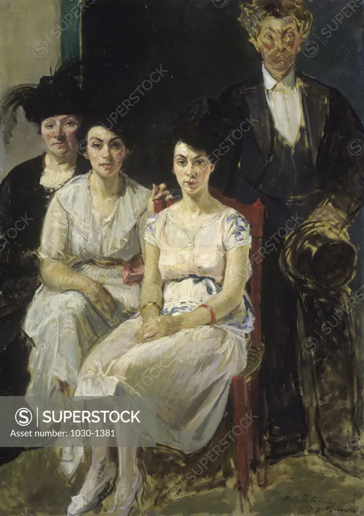 The Capelle Family  (La Famille Capelle)  1919 Jacques-Emile Blanche 1861-1942 French  Oil on Canvas  Musee des Beaux-Arts, Rouen     