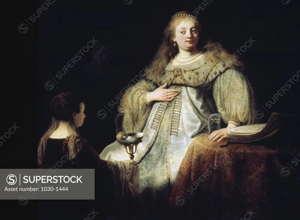 Artemisia (Wife of Mausolus) 1634 Rembrandt Harmensz van Rijn (1606-1669 Dutch)  Oil on canvas Museo del Prado, Madrid 