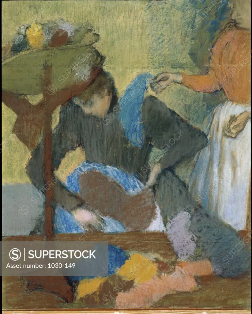At the Milliner's   ca.1898 Edgar Degas (1834-1917/French)  Pastel Musee d'Orsay, Paris 