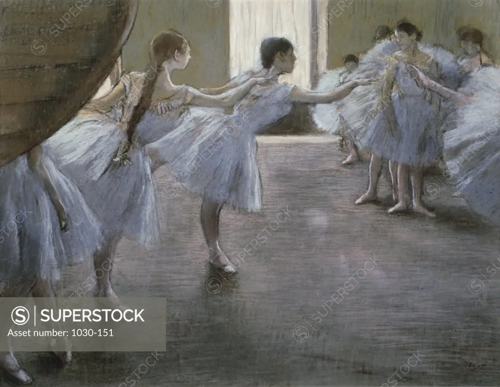 Dancers at the Rehearsal  ca. 1870 Edgar Degas (1834-1917 French)  Pastel on cardboard Pushkin Museum of Fine Arts, Moscow, Russia
