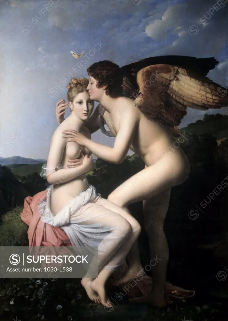 Psyche Receiving the First Kiss from Cupid 1798 Francois Pascal Simon Gerard (1770-1837/French) Oil on Canvas Musee du Louvre, Paris, France