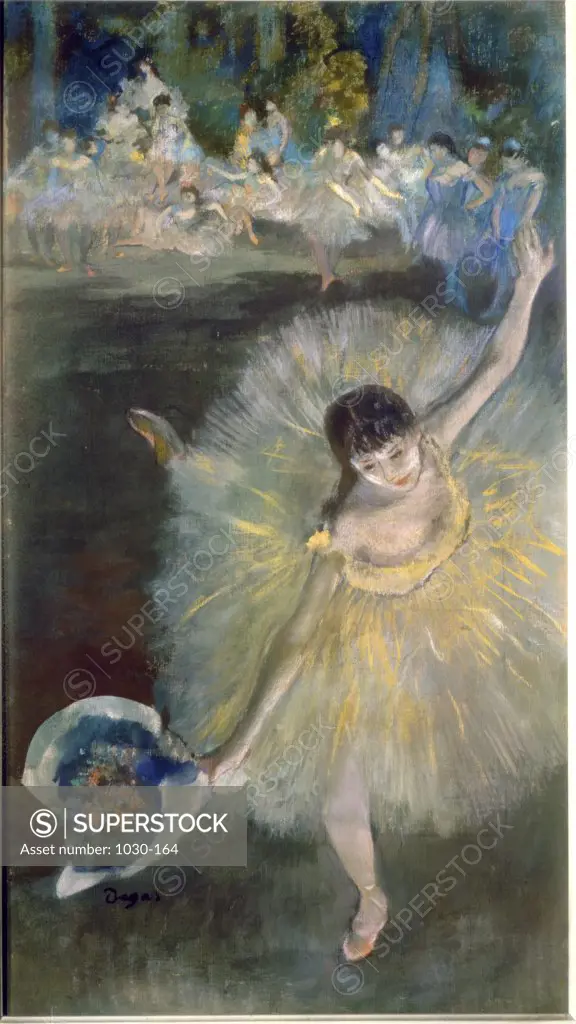 End of the Arabesque  c. 1877  Edgar Degas (1834-1917/French)  Pastel  Musee d'Orsay, Paris 