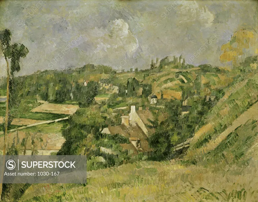 Auvers From Val Harme 1879-1882 Paul Cezanne (1839-1906 French) Oil on canvas Private Collection, Zurich, Switzerland