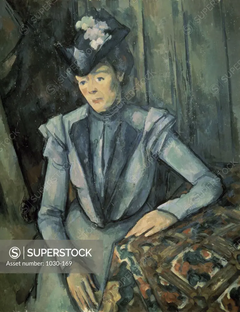 Lady in Blue (Dame en Bleu) Before 1899 Paul Cezanne (1839-1906/French) Oil on Canvas State Hermitage Museum, St. Petersburg, Russia