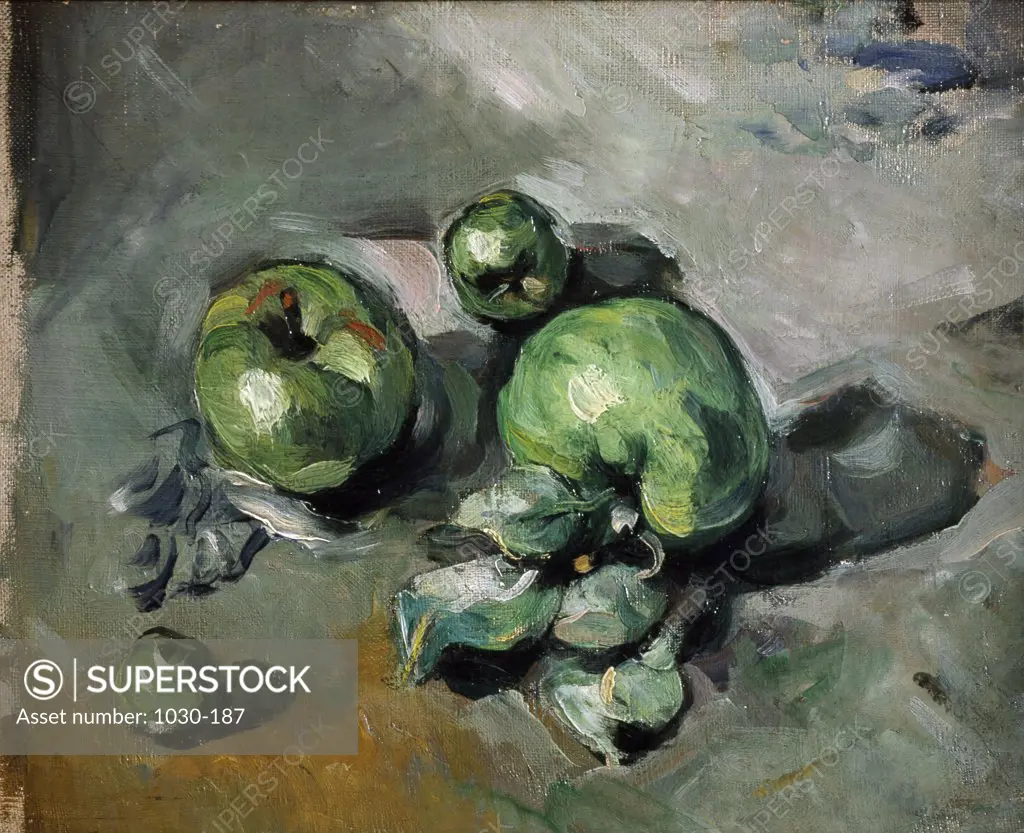 Green Apples ca. 1873 Paul Cezanne (1839-1906 French) Oil on canvas Musee d' Orsay, Paris, France
