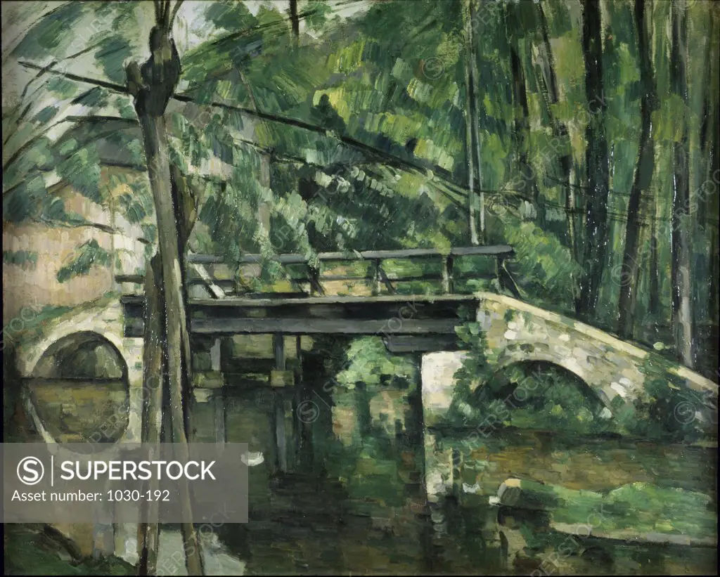 The Bridge of Maincy, near Melun c. 1879 Paul Cezanne (1839-1906 French) Oil on canvas Musee d'Orsay, Paris, France