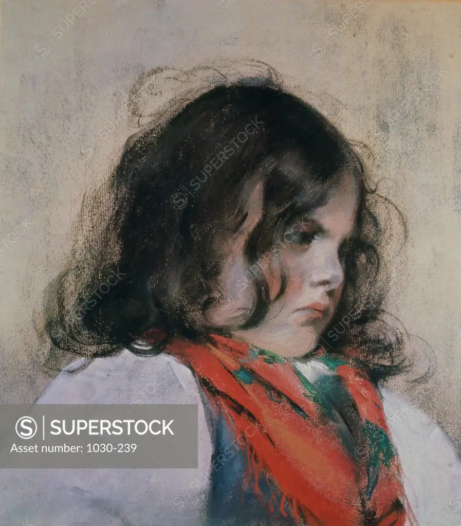 Head of a Child Mary Cassatt (1845-1926/American) Pastel United States of America