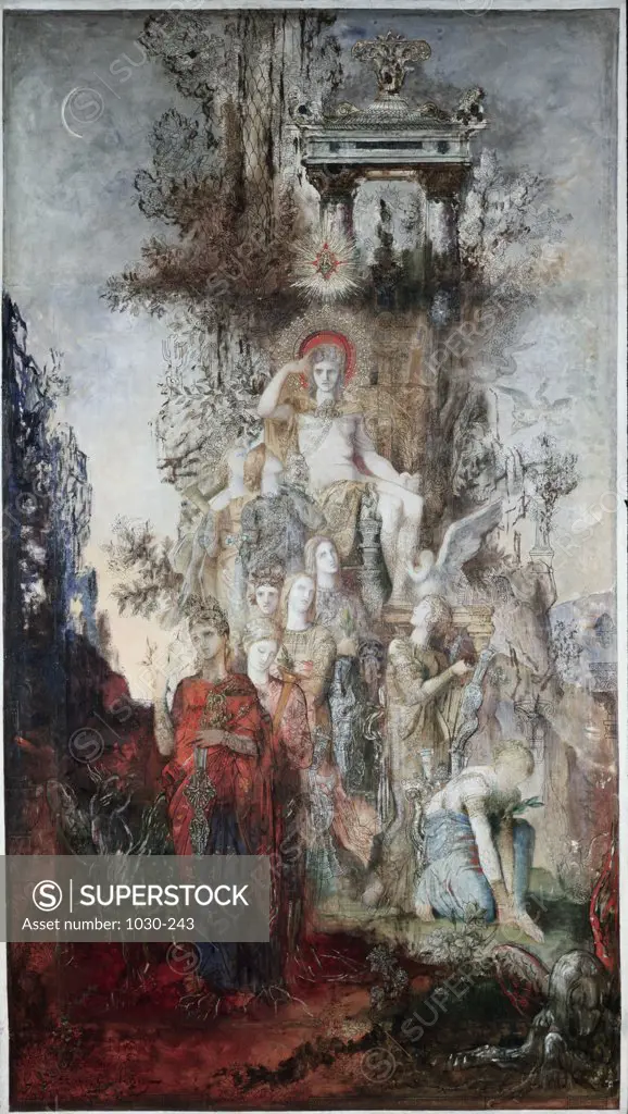 The Muses Leaving Apollo To Go & Enlighten the World 1868 Gustave Moreau (1826-1898 French) Oil on canvas Moreau Museum, Paris, France