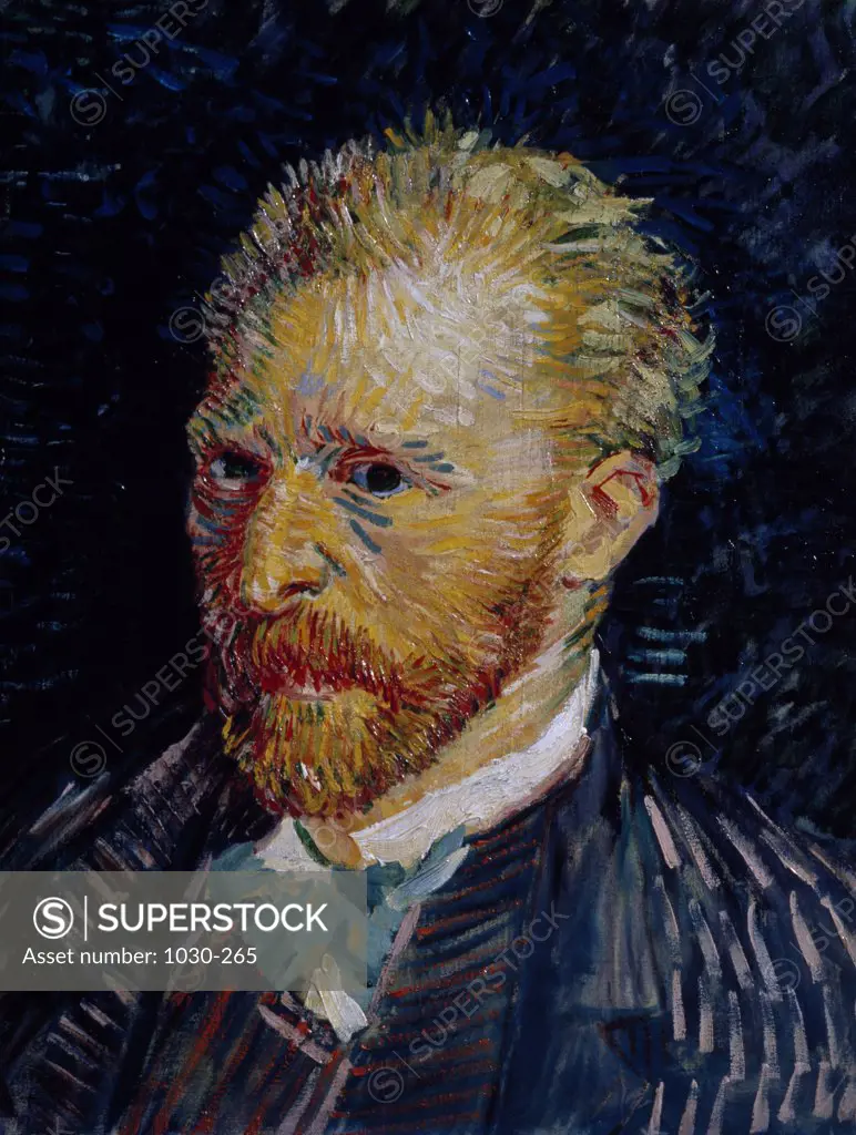 Self-Portrait  (Autoportrait)  1887,  Vincent van Gogh (1853-1890)  Oil on Canvas  Dutch Muse d'Orsay, Paris 