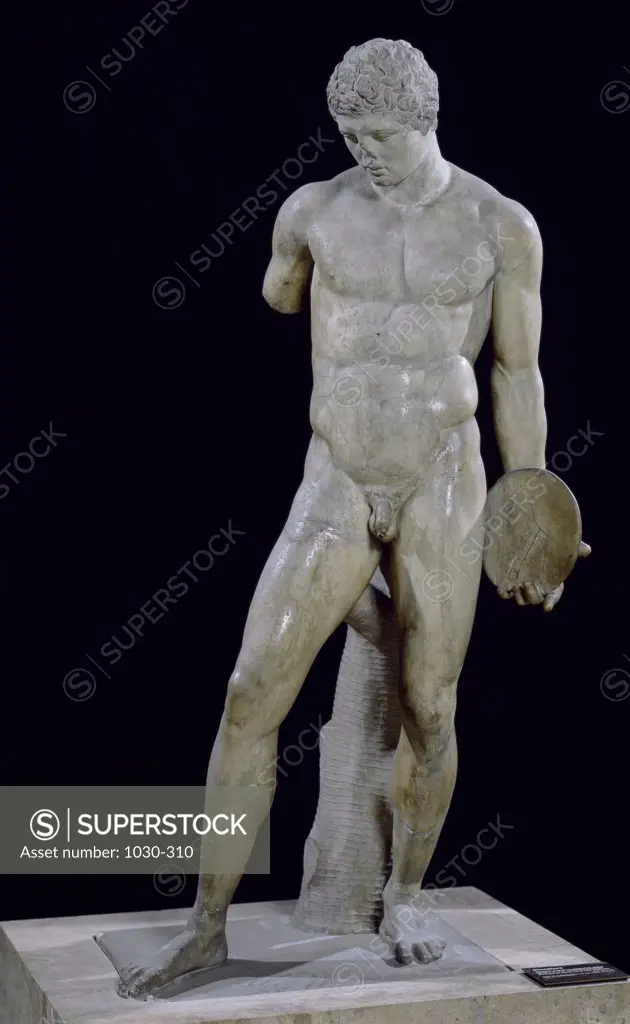 Discus Thrower  480-336 B.C. Artist Unknown Roman Marble   Musee du Louvre, Paris 