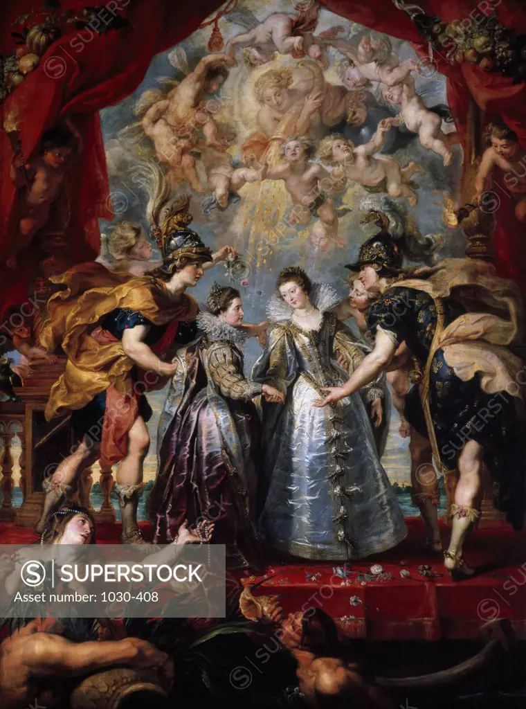 History Of Marie De Medici. Exchange Of Princesses Of France And Spain By Bidassoa Of Hendaye On... 1621-1625 Rubens, Peter Paul(1577-1640 Flemish) Oil On Canvas;Musee du Louvre, Paris, France 