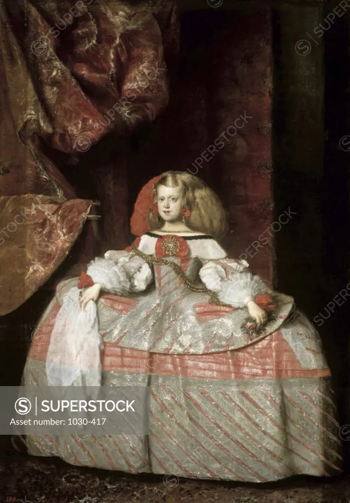 The Infanta Don Margarita de Austria 1660 Diego Velazquez (1599-1660/Spanish)  Oil on Canvas Museo del Prado, Madrid, Spain
