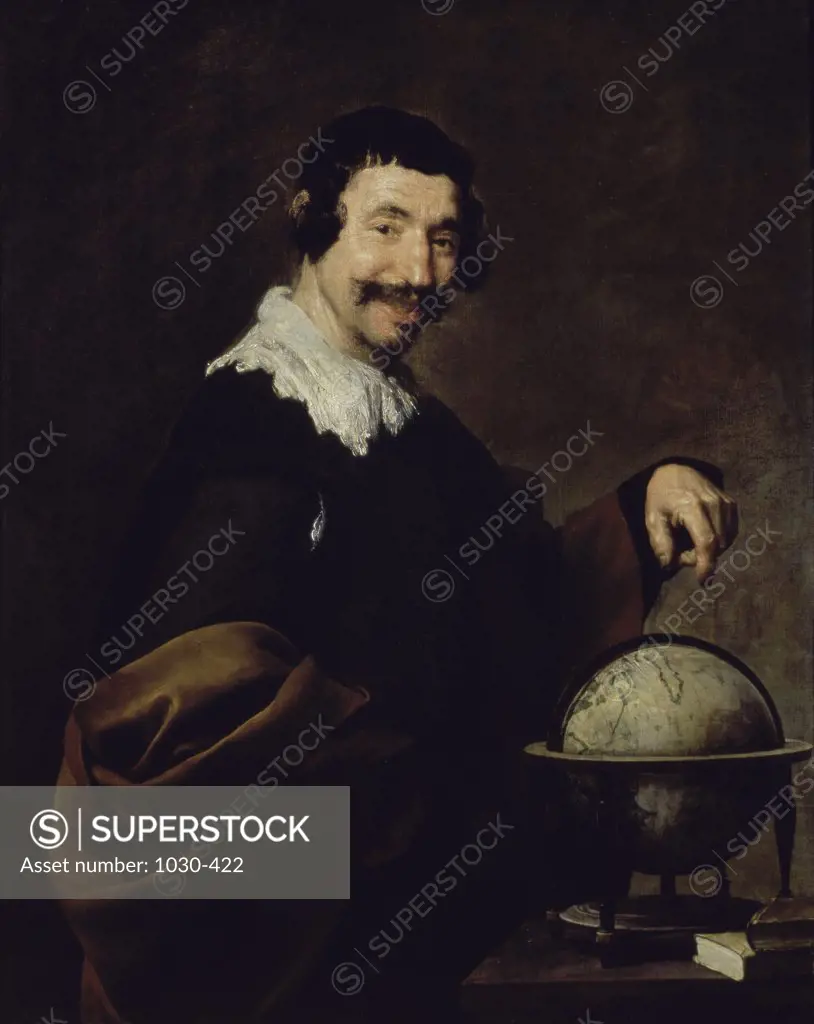 Democritus (The Geographer)  1628-1640  Diego Velazquez (1599-1660 Spanish)  Oil on canvas  Musee des Beaux-Arts, Rouen 