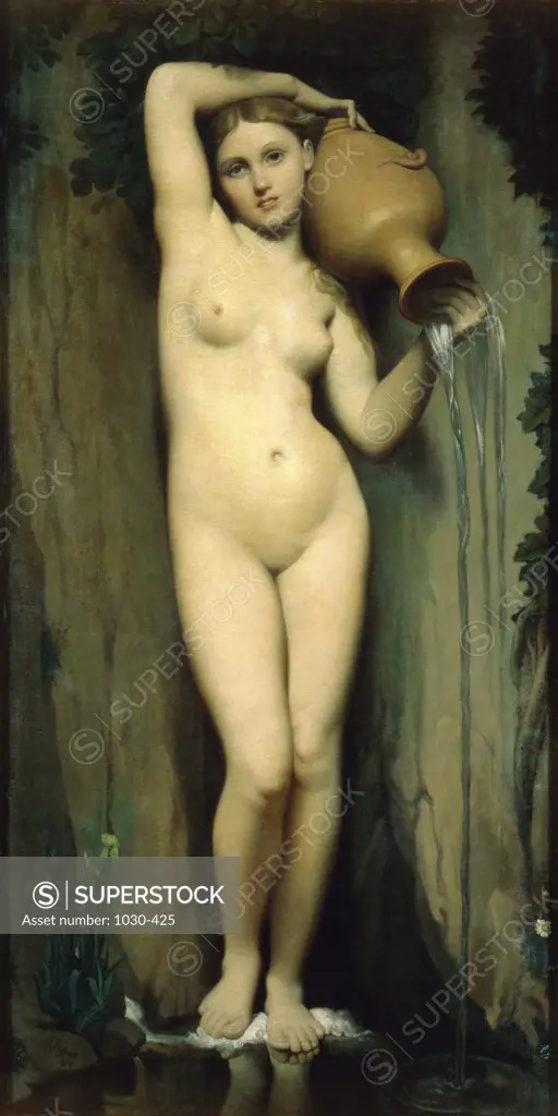 The Source  La Source  1856 Jean-Auguste-Dominique Ingres (1780-1867/French)  Oil on canvas  Musee d'Orsay, Paris  