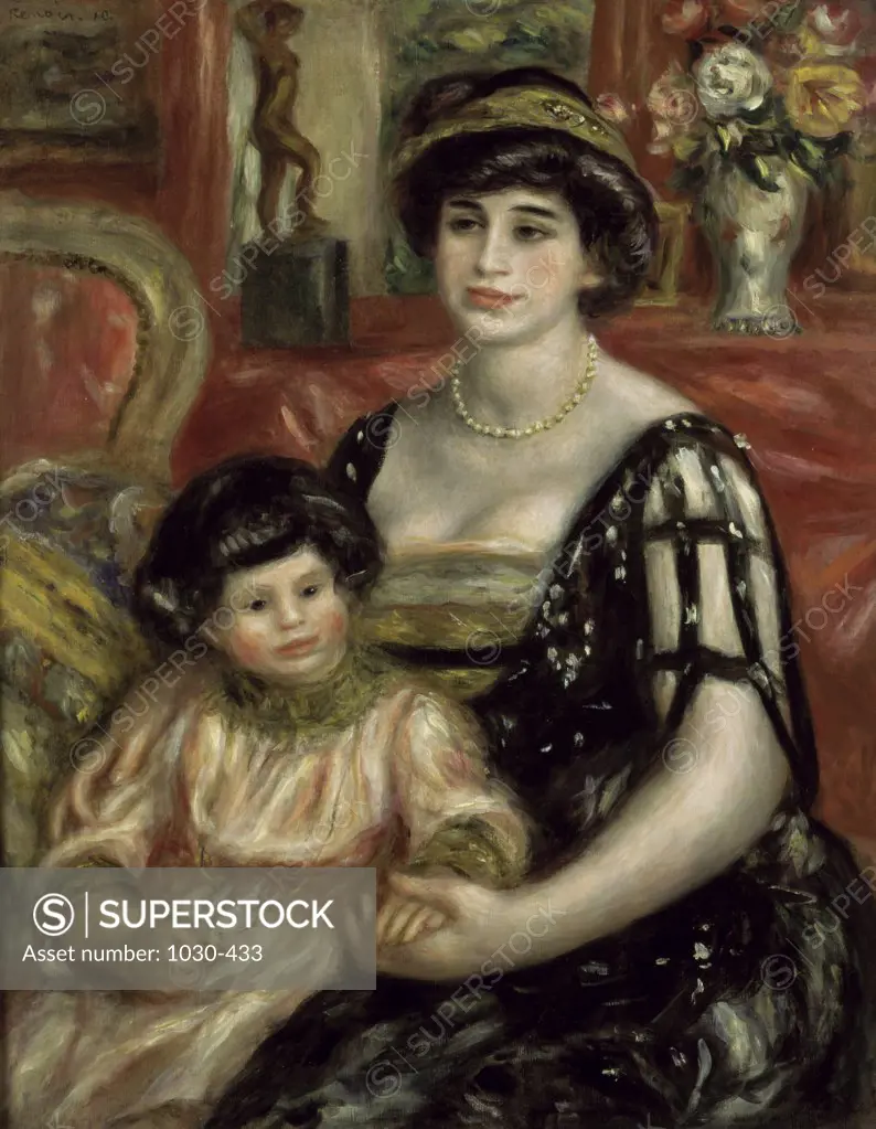 Madame Josse Bernheim-Jeune And Her Son Henry  1910 Pierre-Auguste Renoir (1841-1919/French)  Oil on canvas Musee d'Orsay, Paris 
