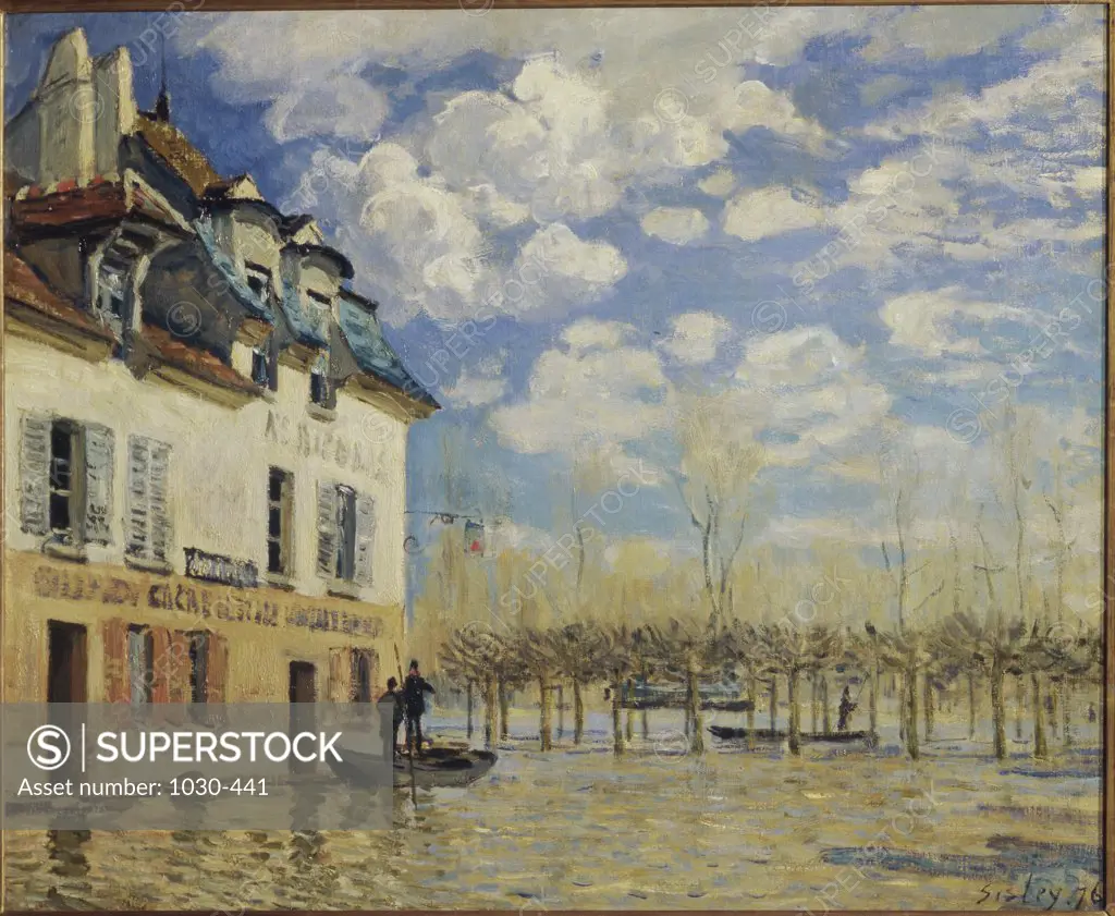 The Boat During the Flood, Port Marly 1876 Alfred Sisley (1839-1899 French) Oil on canvas Musee d'Orsay, Paris, France