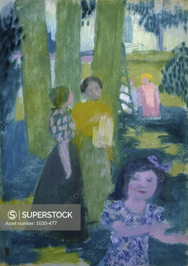 In the Garden with Three Trees  1896 Maurice Denis (1870-1943/French)    