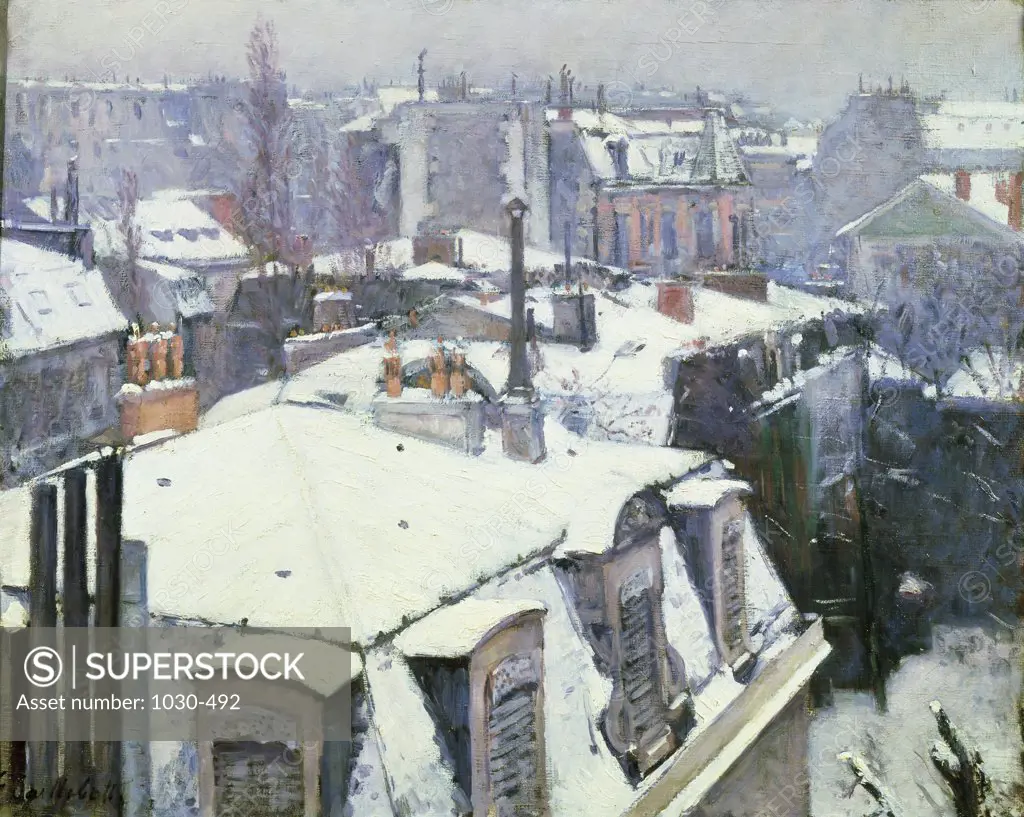 Roof Tops in the Snow Gustave Caillebotte (1848-1894/French) Musee D'Orsay, Paris