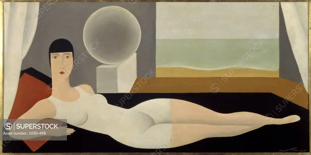 Bather  (Baigneuse) 1925 Rene Magritte (1898-1967/ Belgian) Oil on canvas Musee Communal des Beaux-Arts, Charleroi, Belgium    