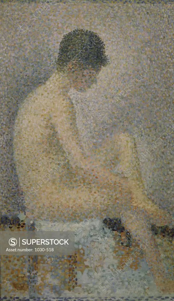 Model, Profile View  1886 Georges Pierre Seurat (1859-1891/French)  Oil on wood  Musee d'Orsay, Paris  